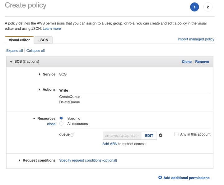 Refining IAM statements to only the necessary resources